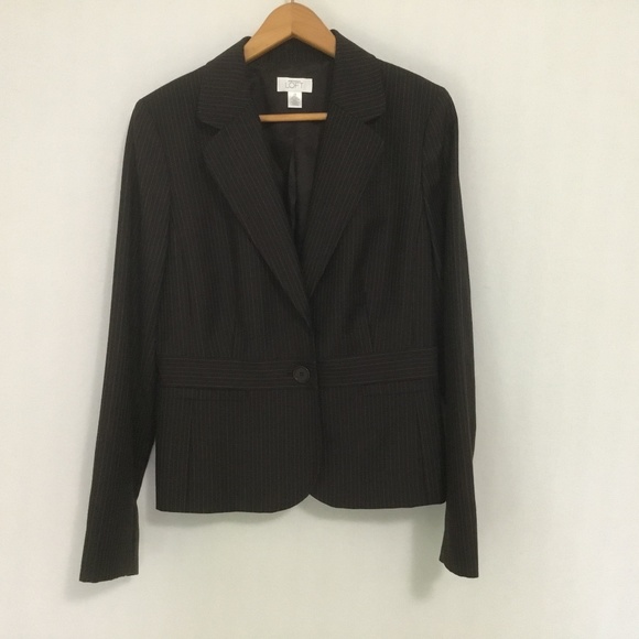 LOFT Jackets & Blazers - Anne Taylor Loft Brown Pin Striped Blazer Jacket Women’s Size 10